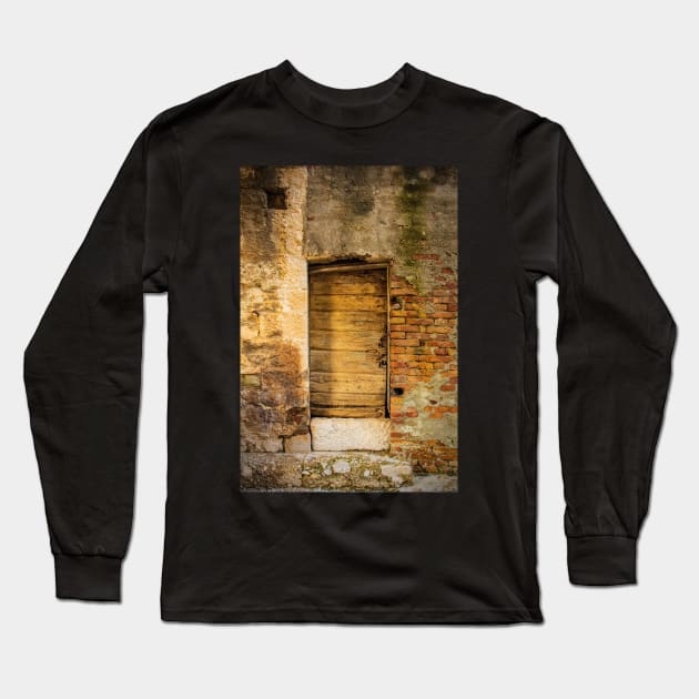 Door in Kastilac in Kastela, Croatia Long Sleeve T-Shirt by jojobob